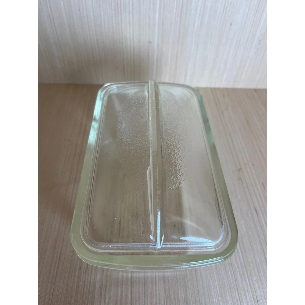 Vintage Westinghouse Clear Glass Refrigerator Dish with Lid Rectangular Storage